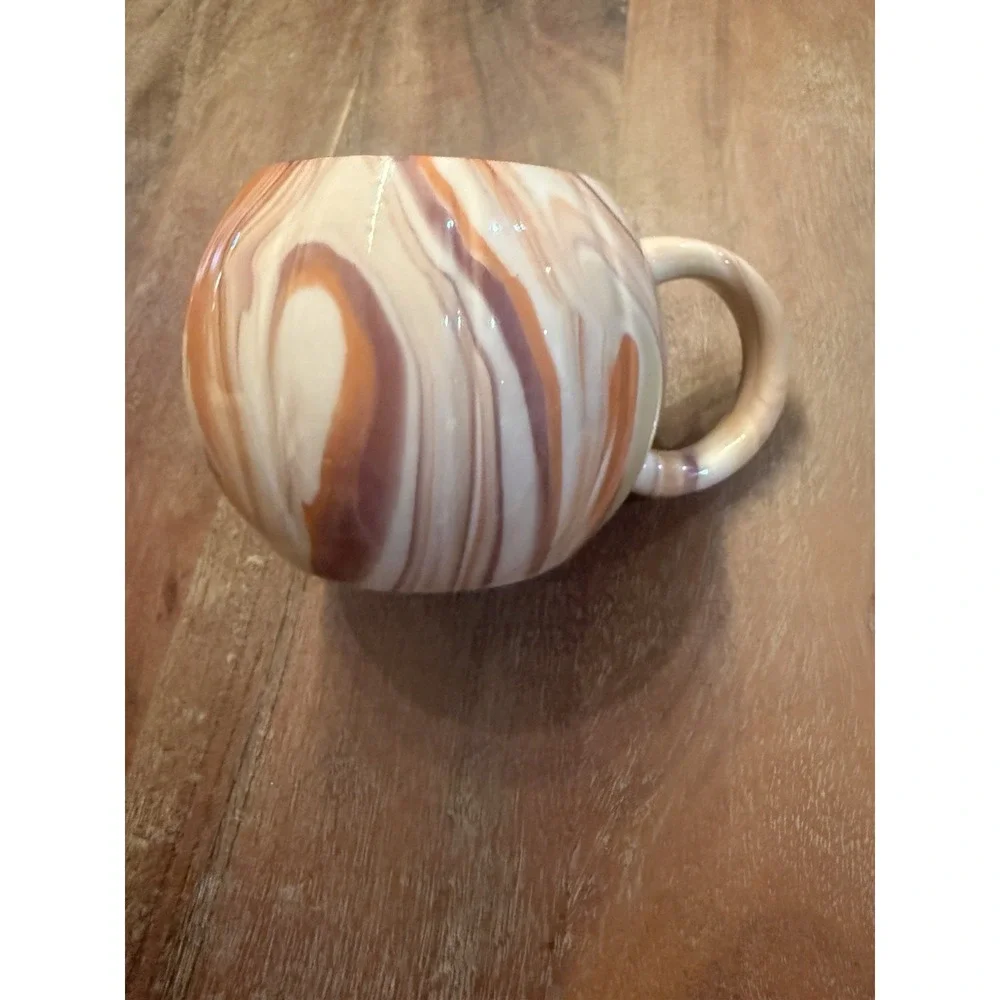 Starbucks 2025 Fall Halloween Orange Cream Marbled Pumpkin Ceramic Mug 12 oz - Picture 5 of 5